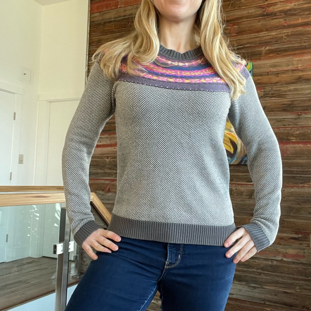 Mossimo cotton acrylic blend knit sweater gray